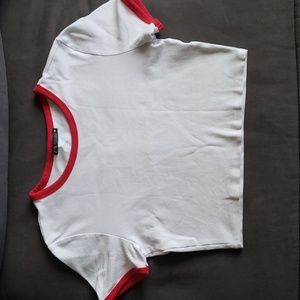 Zara cropped ringer tee